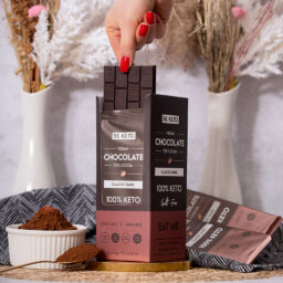 Chocolat Végétalien Keto + Huile MCT – Noir Classique 80g Chocolat végétalien keto + huile mct – noir classique 80g