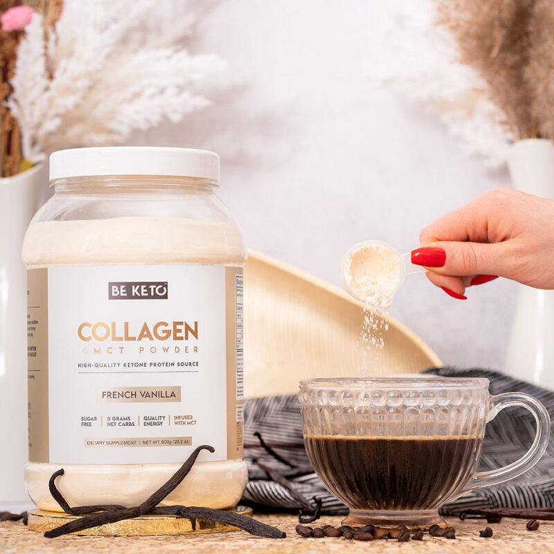 BeKeto Collagen French Vanilla 800g Composition2 Collagène Keto + Huile MCT – Vanille Française 800g