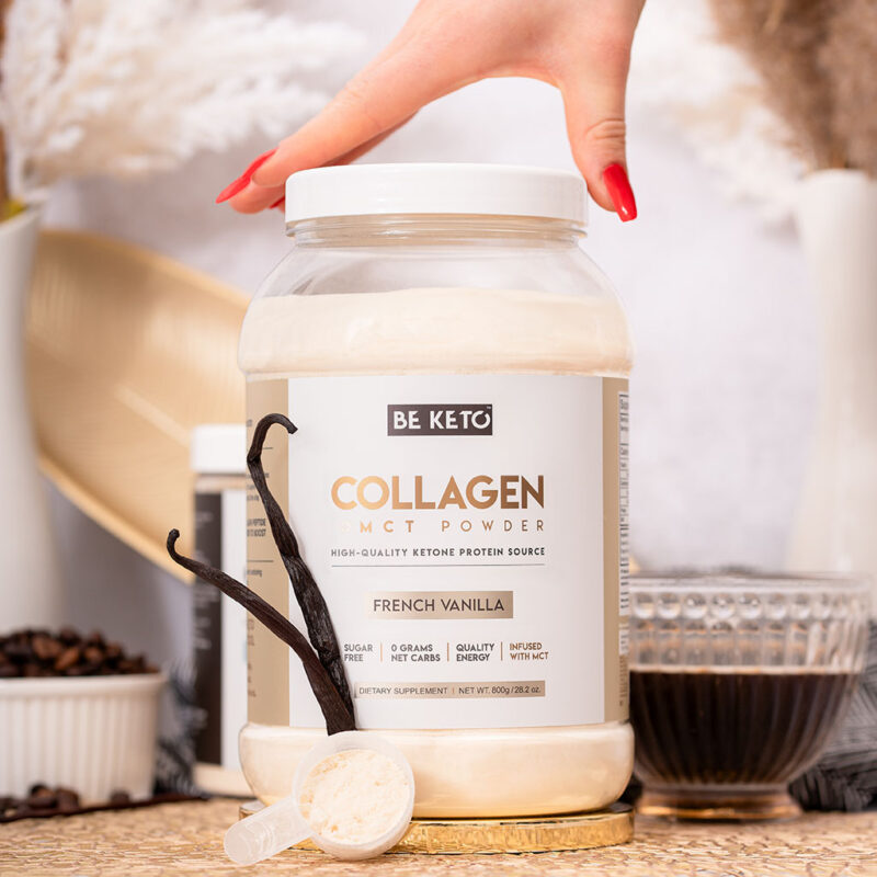 Collagène keto + huile mct – vanille française 800g