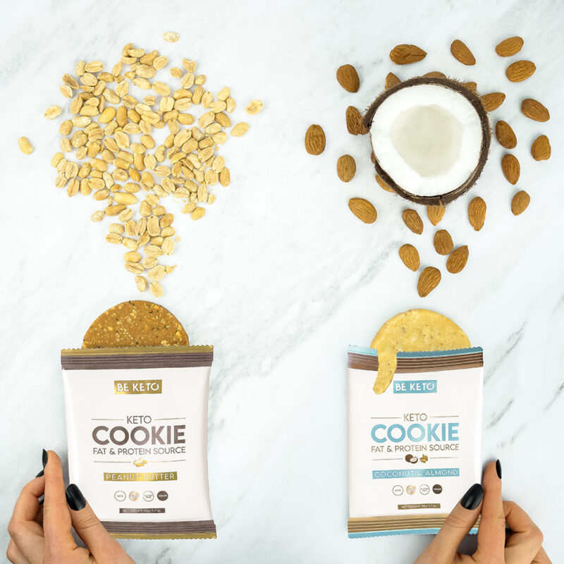 Keto-Cookies-Group.jpg Biscuit Keto - Noix de Coco & Amandes 50g