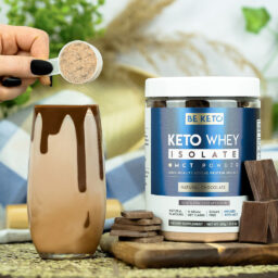 Isolat de Whey Keto + Huile MCT – Chocolat Naturel 300g