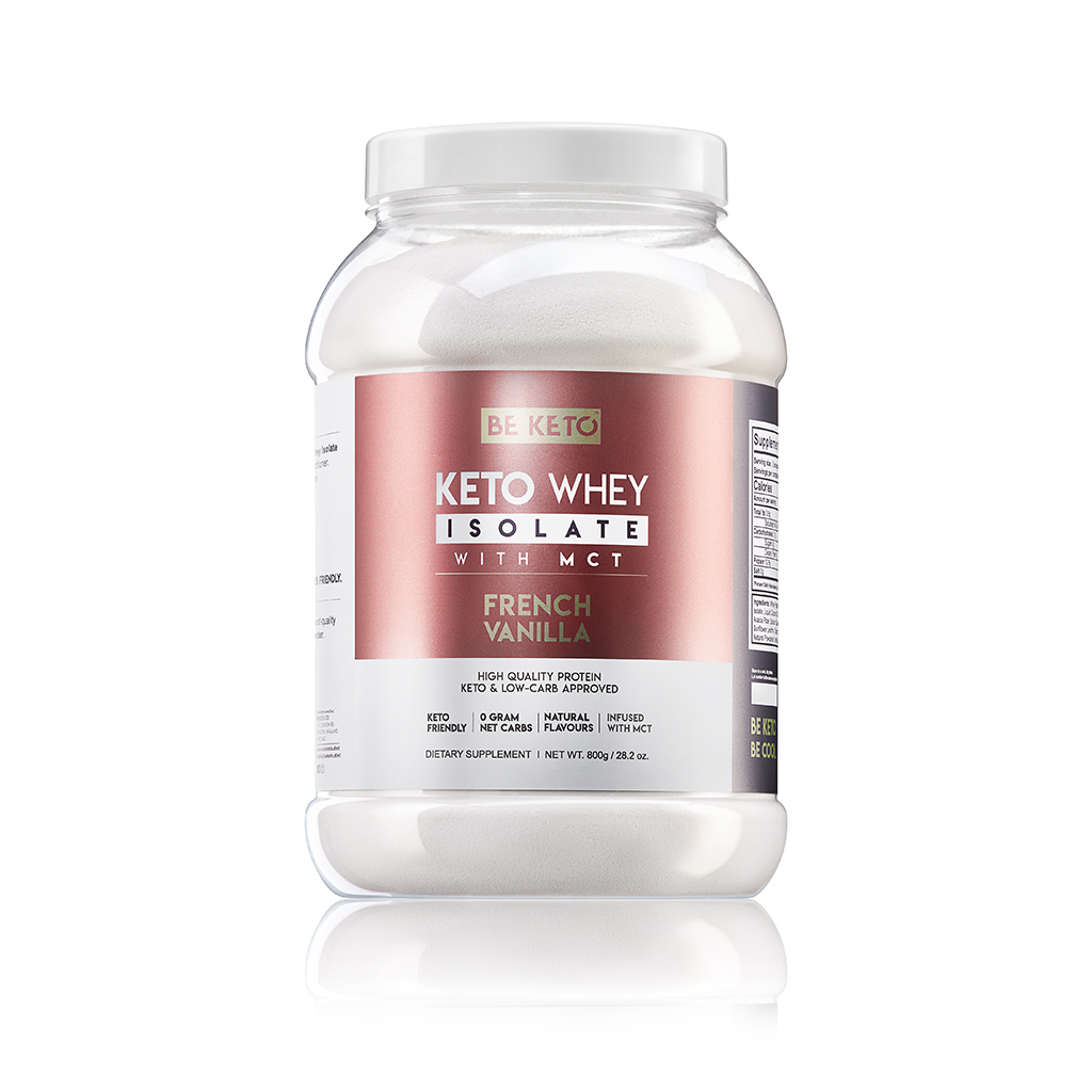 Isolat de Whey Keto + Huile MCT – Vanille Française 800g