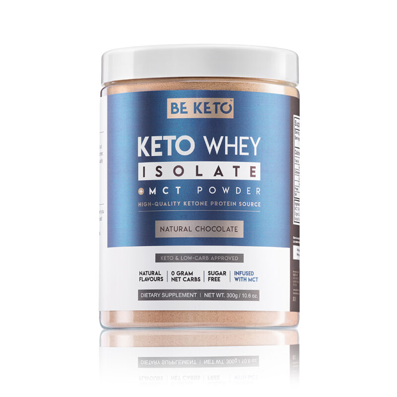 Isolat de Whey Keto + Huile MCT – Chocolat Naturel 300g