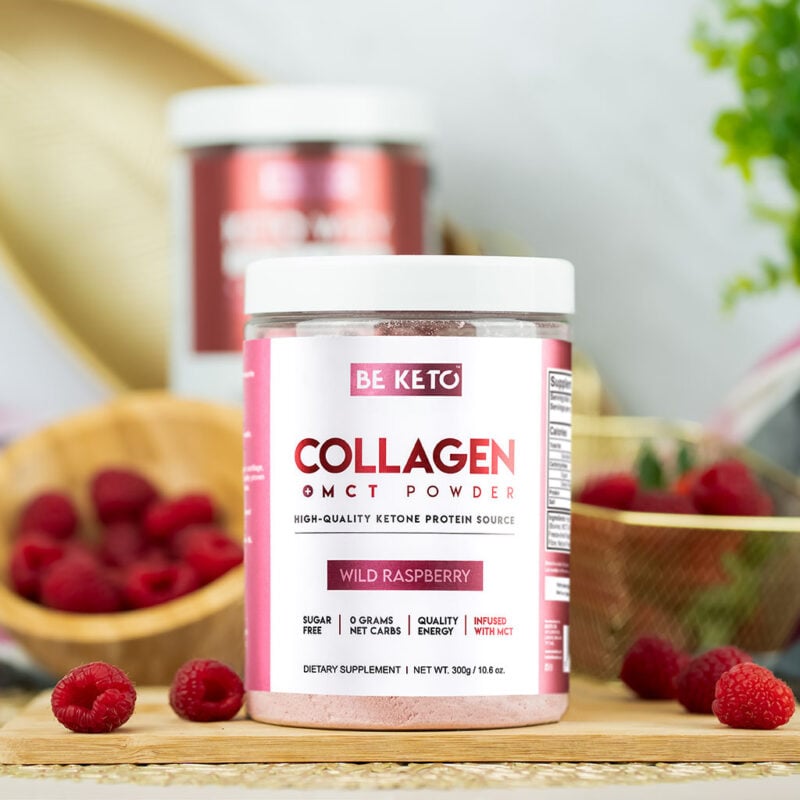Collagène keto + huile mct – framboise sauvage 300g