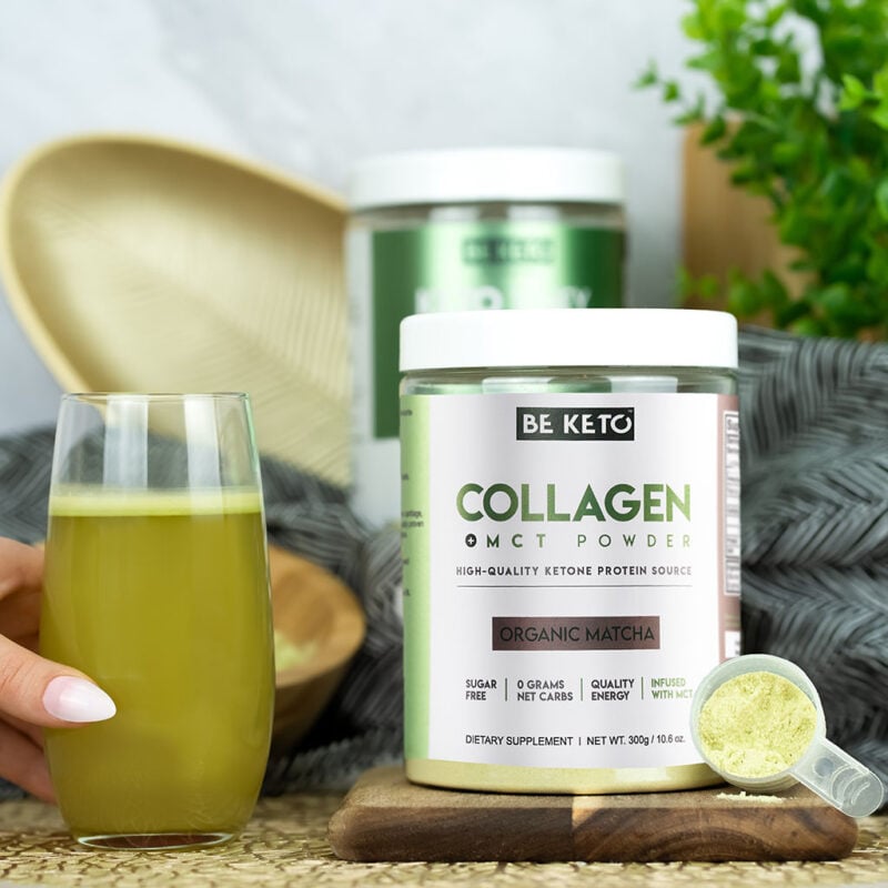Collagène keto + huile mct – matcha bio 300g