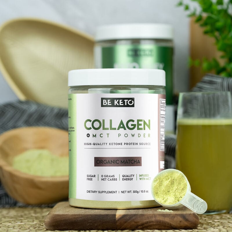 Collagène keto + huile mct – matcha bio 300g