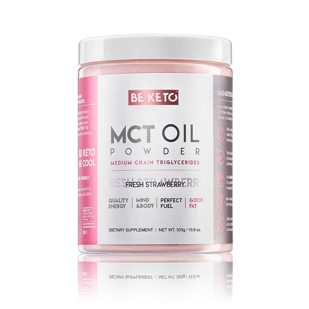 Poudre d’huile MCT – Fraise Fraîche 300g