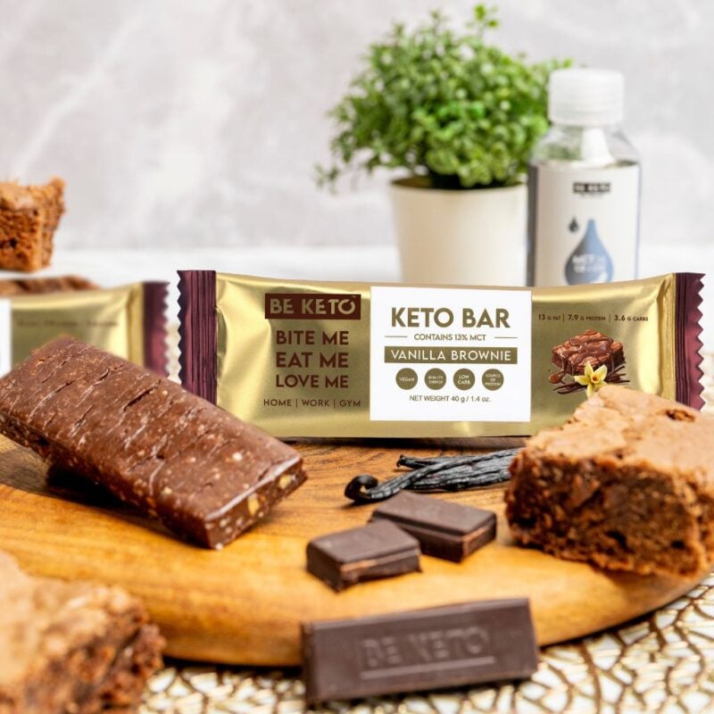 Barre keto – brownie à la vanille 40g