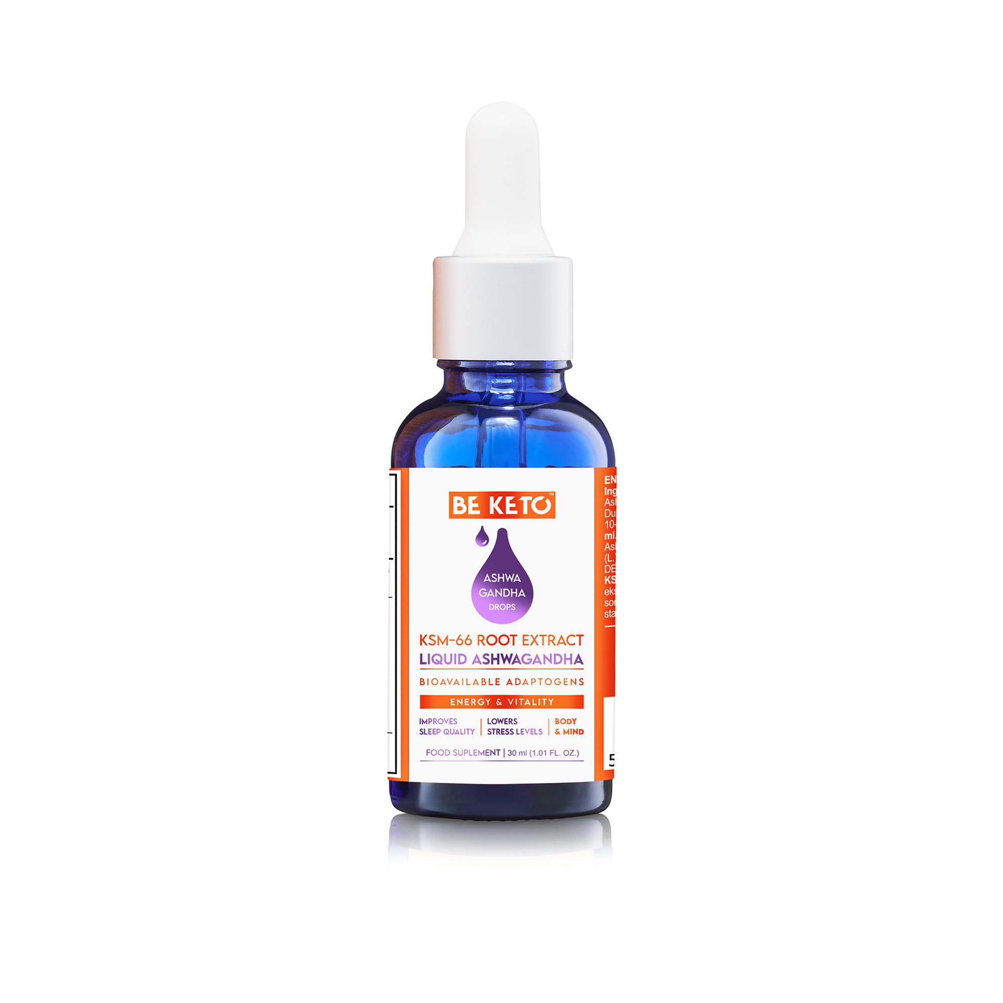 Ashwagandha KSM-66 en Gouttes – 30ml