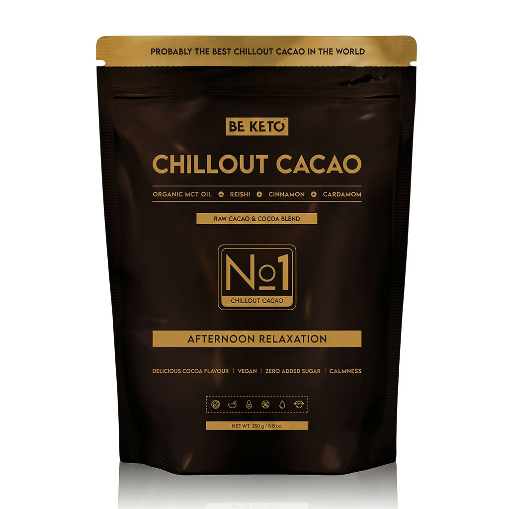 Cacao Cérémonial – Chillout (Huile MCT & Reishi) – Cannelle & Cardamome 250g