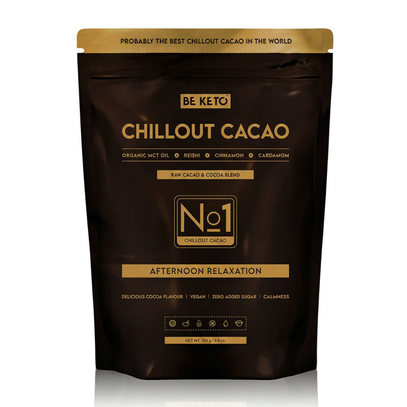 Cacao Cérémonial – Chillout (Huile MCT & Reishi) – Cannelle & Cardamome 250g Cacao cérémonial – chillout (huile mct & reishi) – cannelle & cardamome 250g