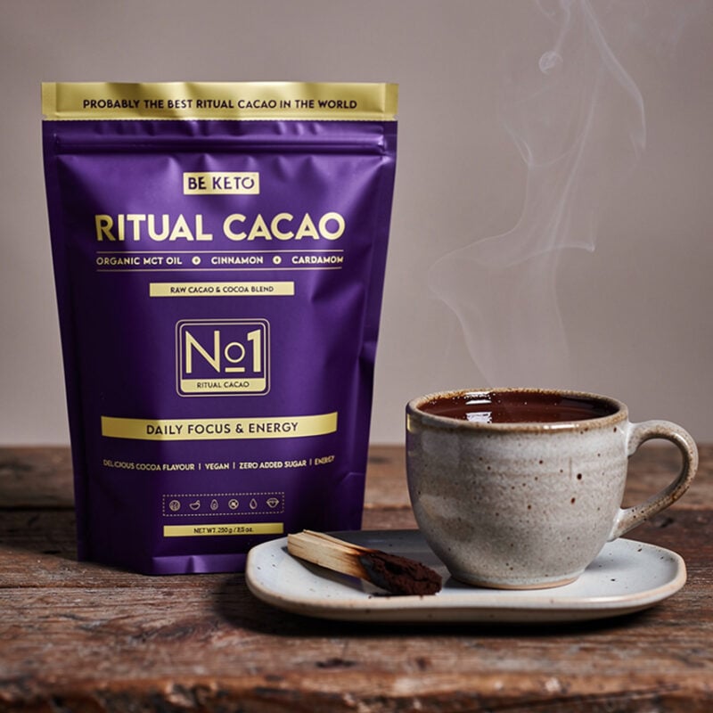Cacao cérémonial – ritual (huile mct & fibre d'acacia) – cannelle & cardamome 250g