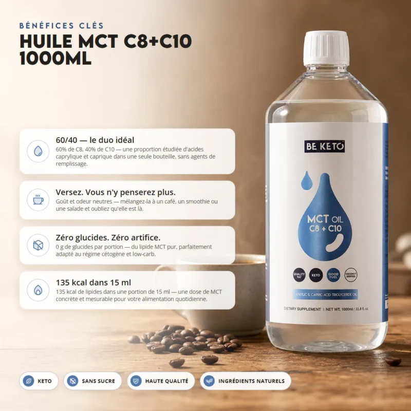 Huile mct c8 + c10 1000ml