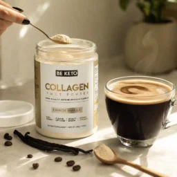 Collagène keto + huile mct – vanille française 300g