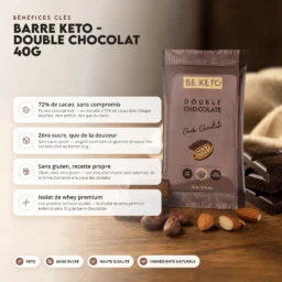 Barre keto – double chocolat 40g