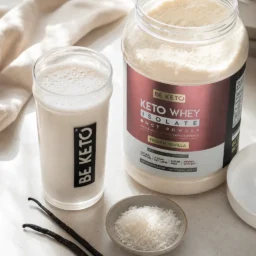 Isolat de whey keto + huile mct – vanille française 800g