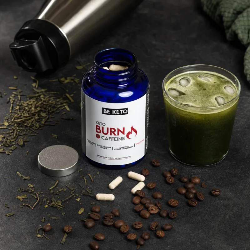 Keto burn + caféine – brûle-graisse – 180 capsules