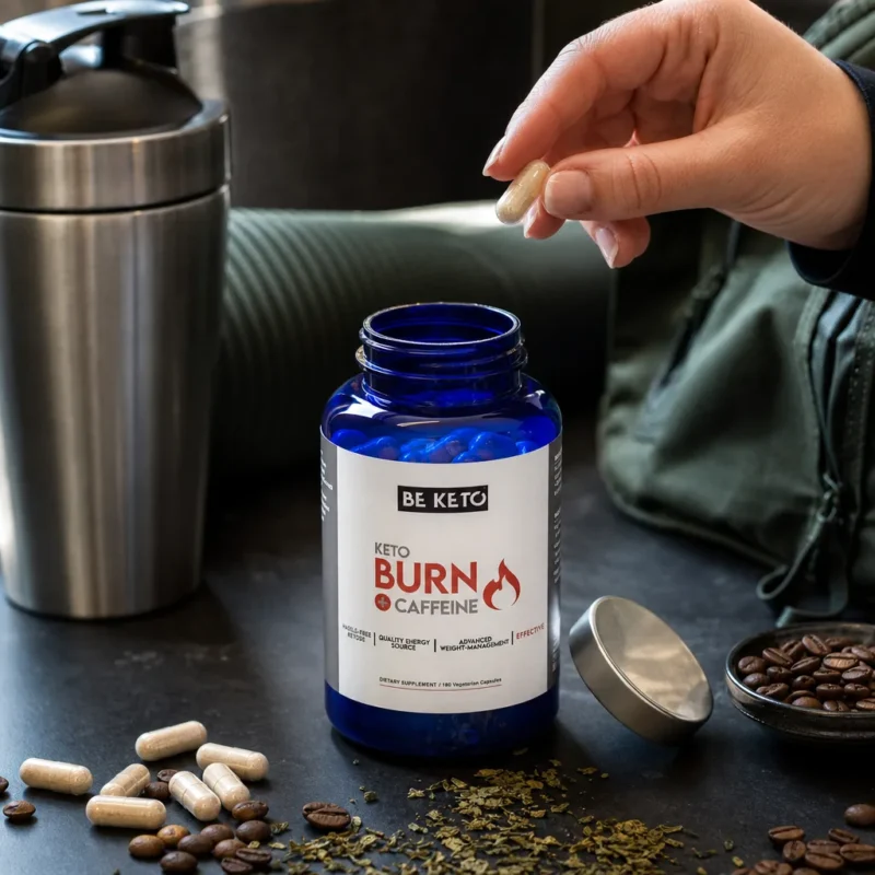 Keto burn + caféine – brûle-graisse – 180 capsules