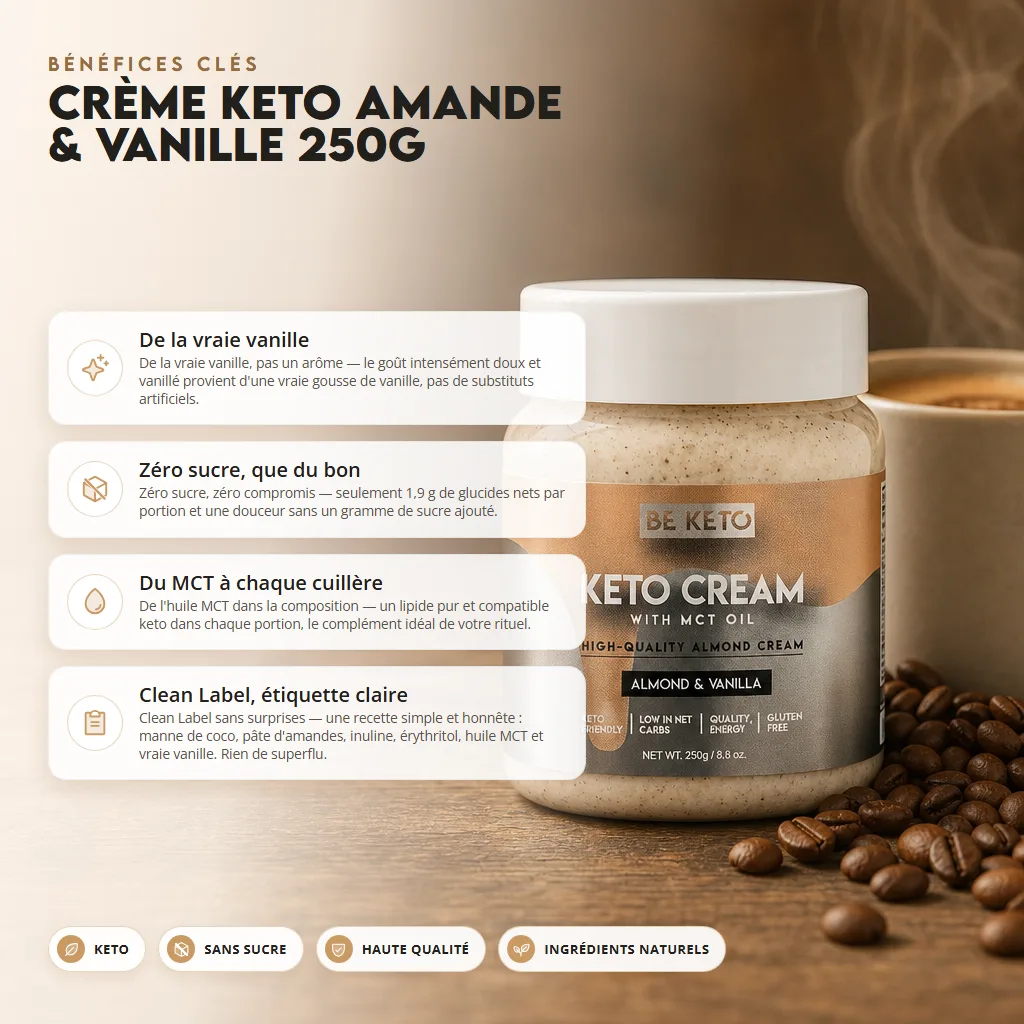 Crème Keto – Amande & Vanille 250g