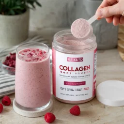 Collagène keto + huile mct – framboise sauvage 300g