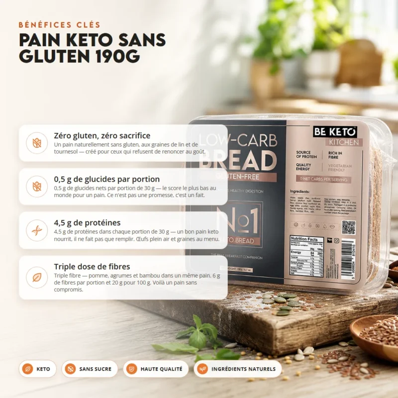 Pain keto sans gluten 190g
