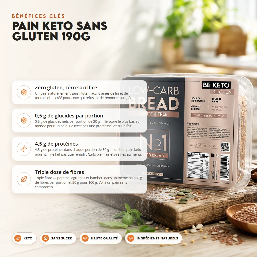 Pain keto sans gluten 190g