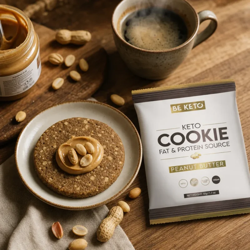 Biscuit Keto – Beurre de Cacahuètes 50g – Lifestyle 3 Biscuit keto – beurre de cacahuètes 50g