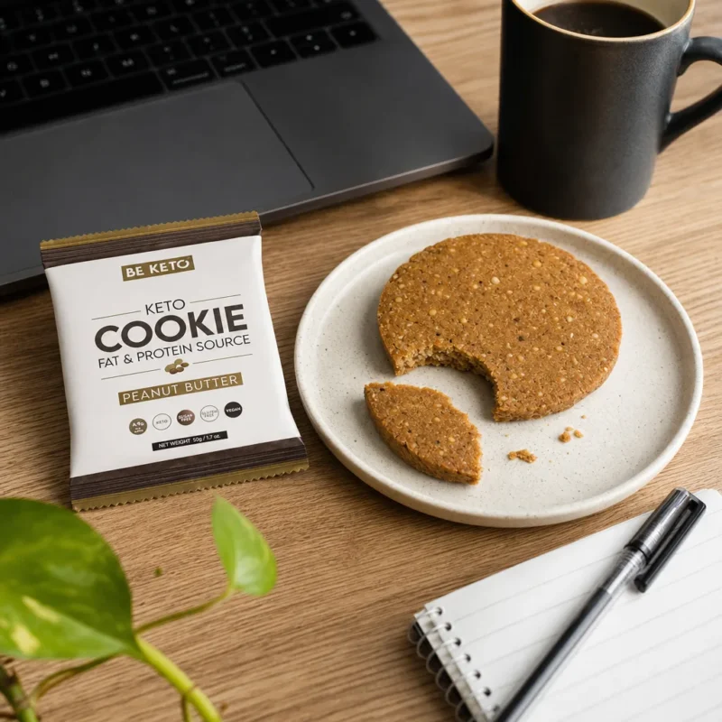Biscuit Keto – Beurre de Cacahuètes 50g – Lifestyle 4 Biscuit keto – beurre de cacahuètes 50g