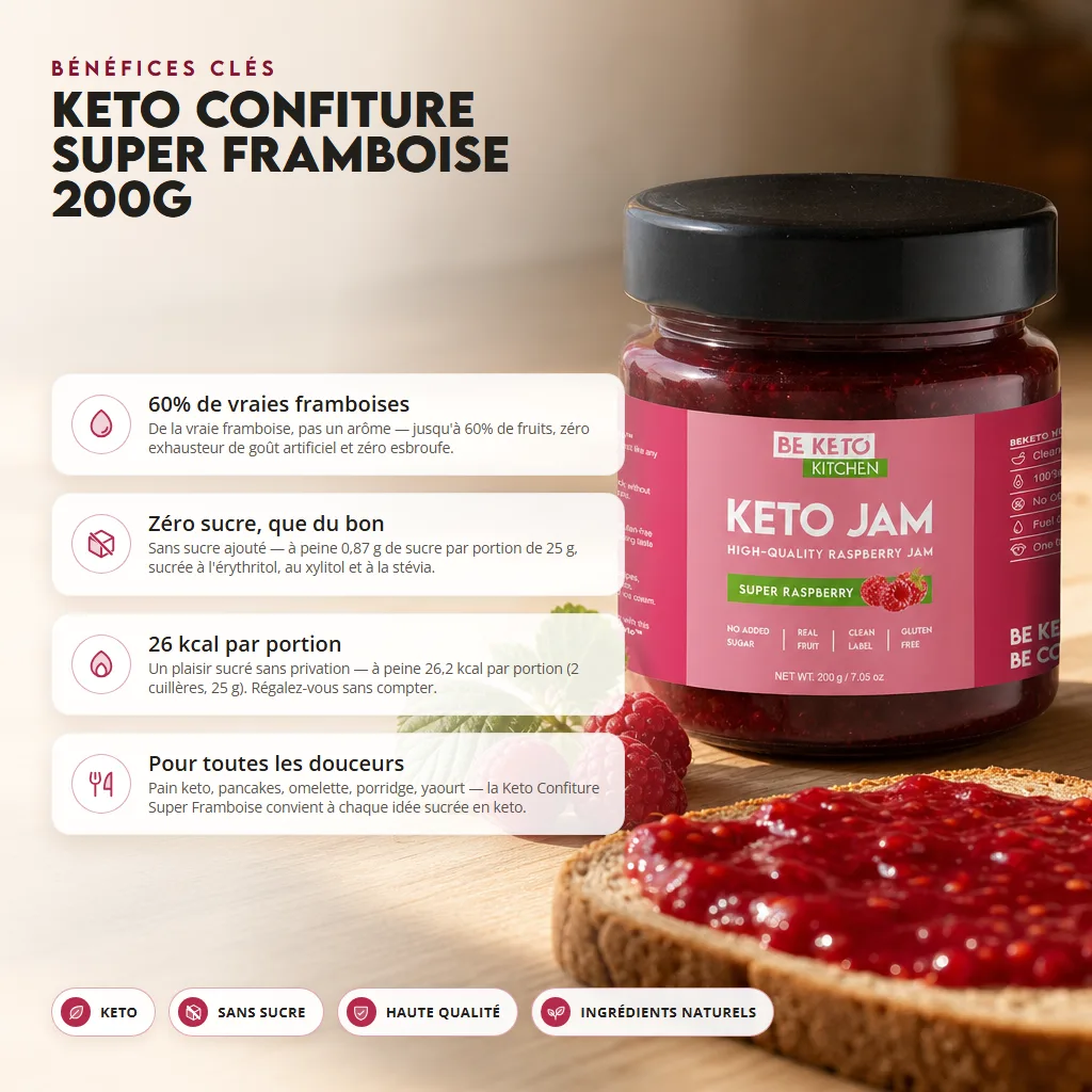 Confiture Keto – Super Framboise 200g