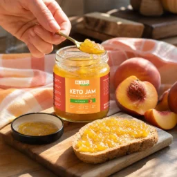 Confiture Keto – Pêche Juteuse 200g – Lifestyle 2 Confiture keto – pêche juteuse 200g