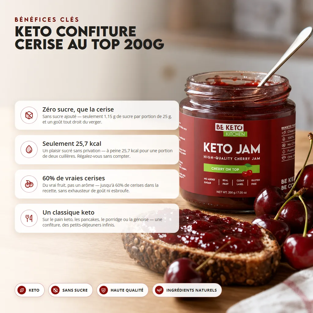 Confiture Keto – Cerise Sur Le Dessus 200g