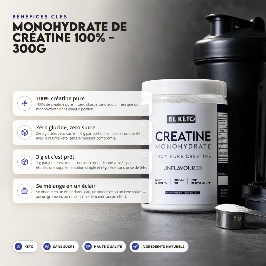 Créatine Monohydrate – 100% Pure 300g