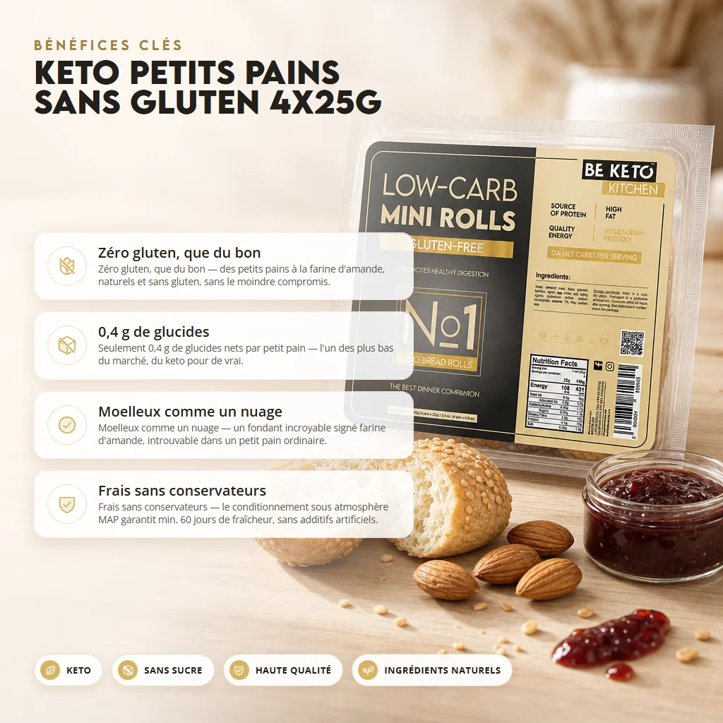 Petits pains keto sans gluten 4x25g
