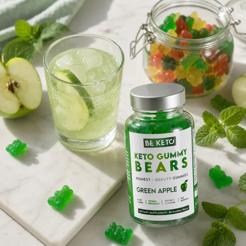 Oursons céto à la biotine – pomme verte