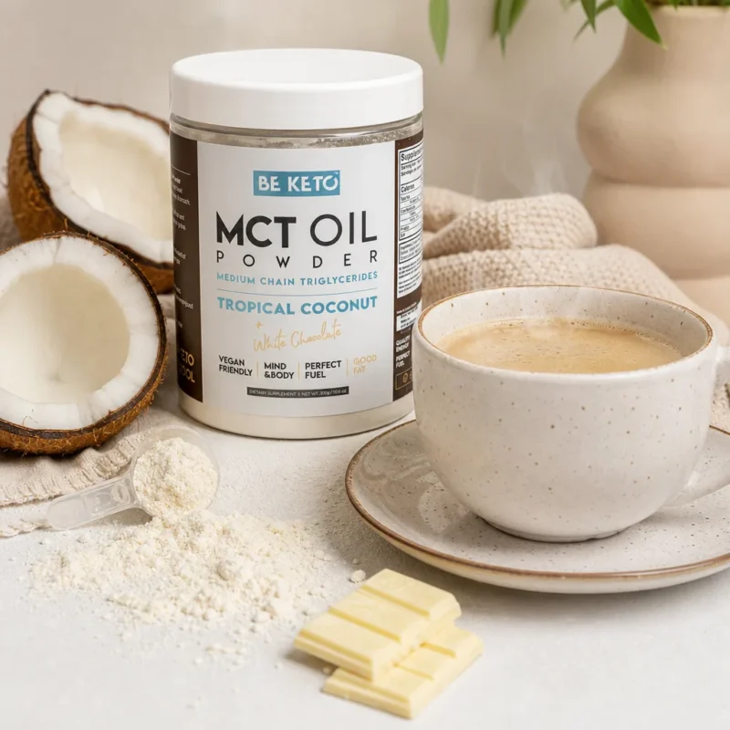 Poudre d’huile mct – noix de coco & chocolat blanc 300g