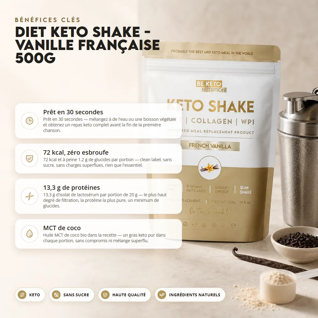 Diet Keto Shake – Vanille Française 500g