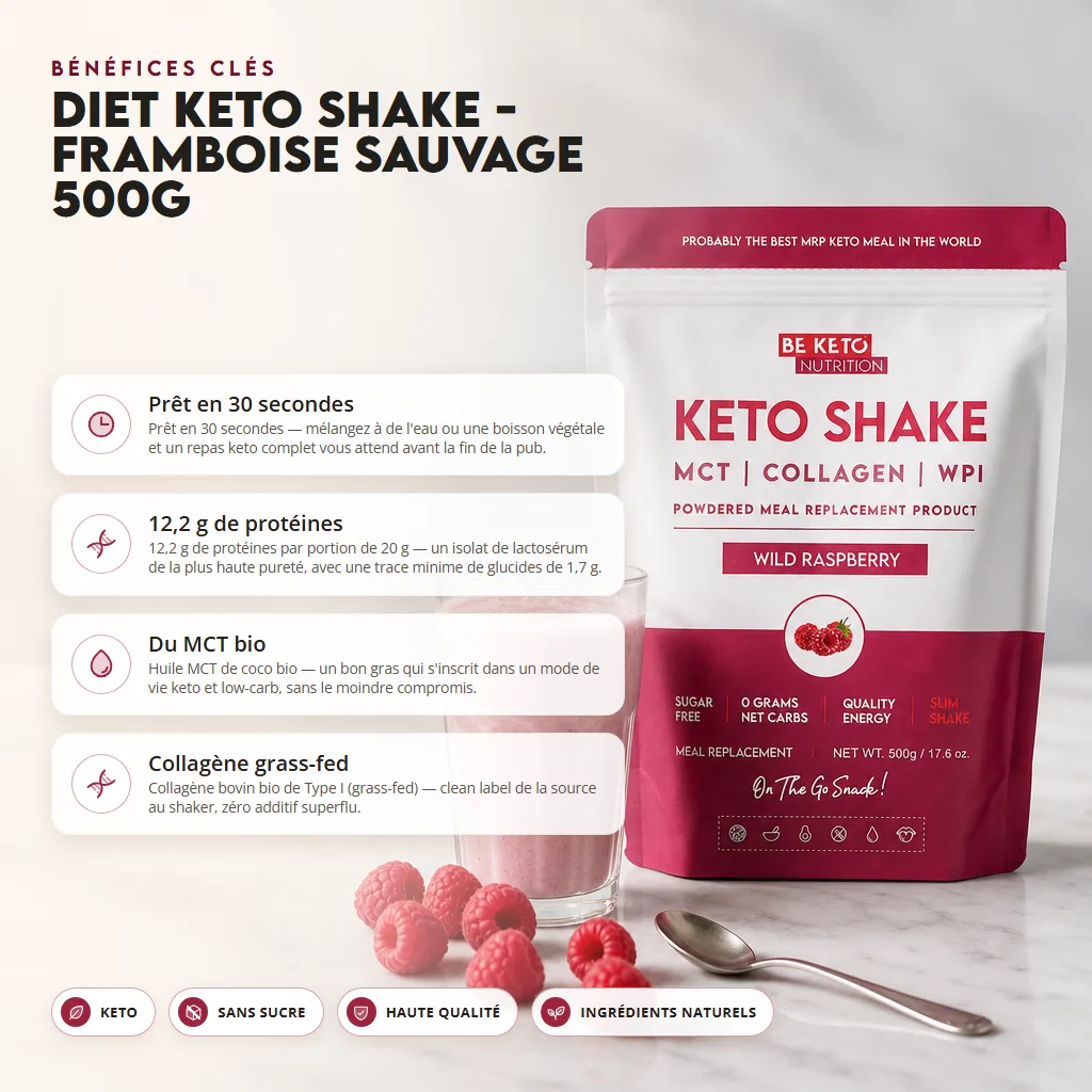 Diet Keto Shake – Framboise Sauvage 500g