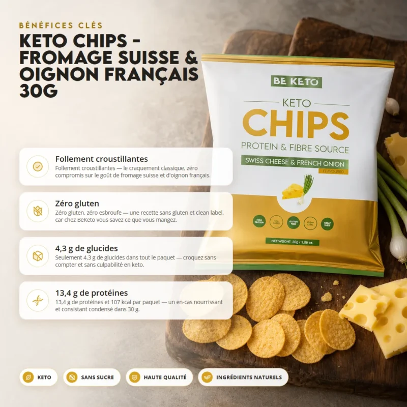 Chips keto – fromage suisse & oignon français 30g