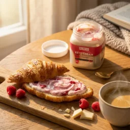 Crème keto – chocolat blanc & framboise 250g
