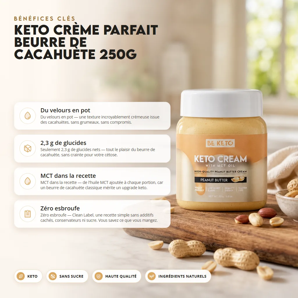 Crème Keto – Beurre de Cacahuète 250g