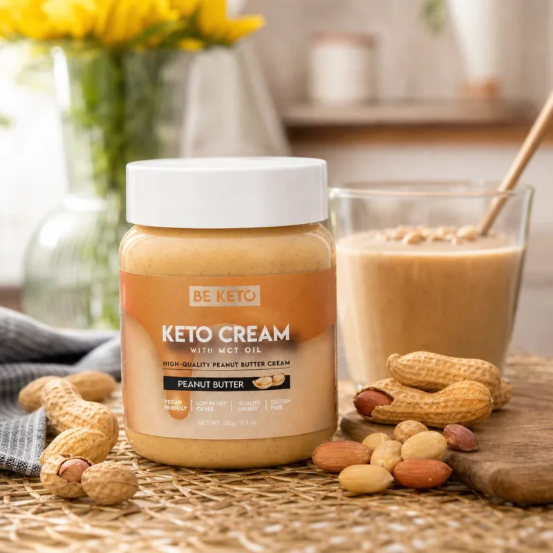 Crème Keto – Beurre de Cacahuète 250g – Lifestyle 1 Crème keto – beurre de cacahuète 250g