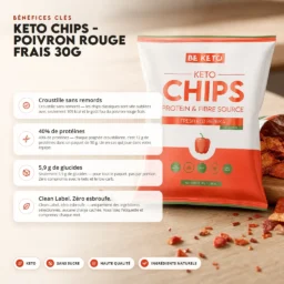 Chips keto – paprika rouge frais 30g