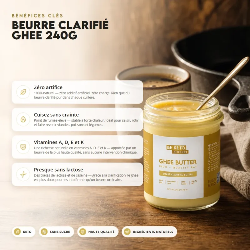 Ghee beurre clarifié 240g