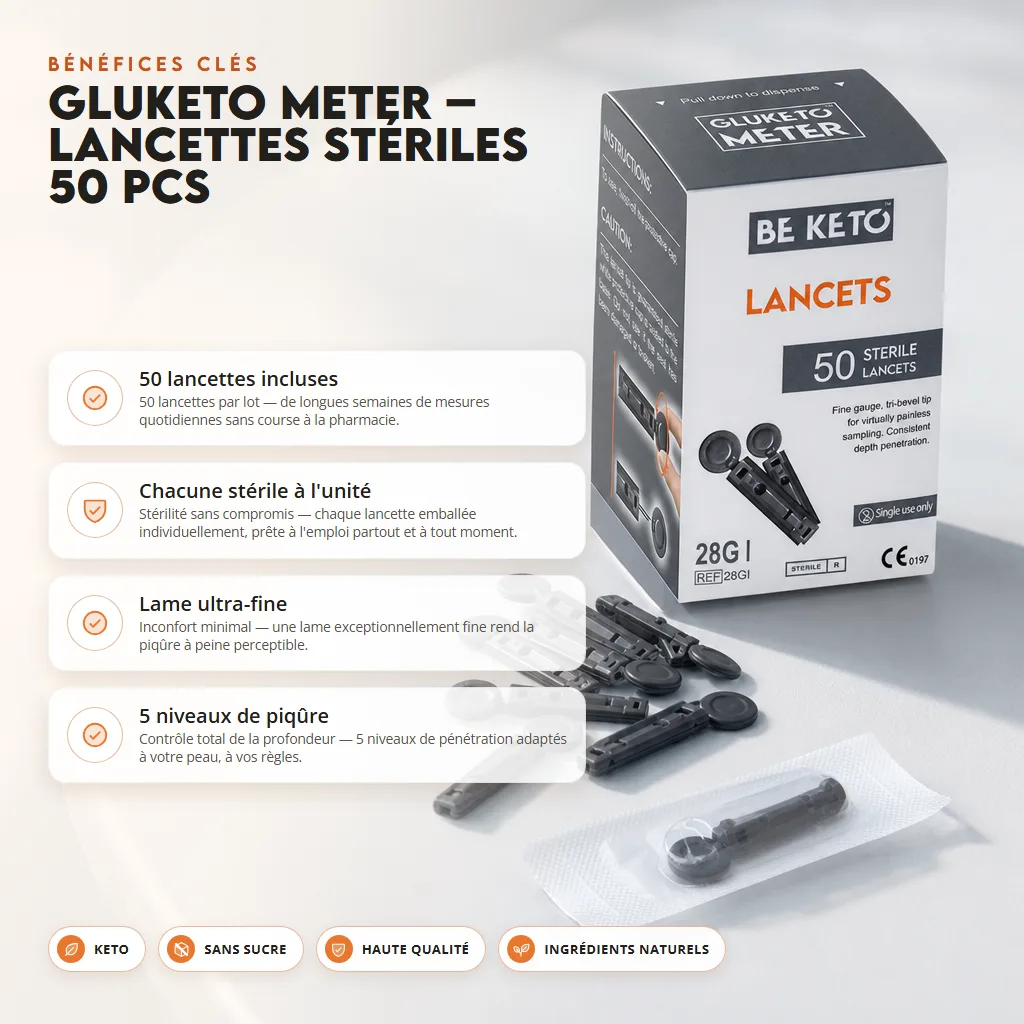 GluKeto Meter – Lancettes stériles 50pcs.