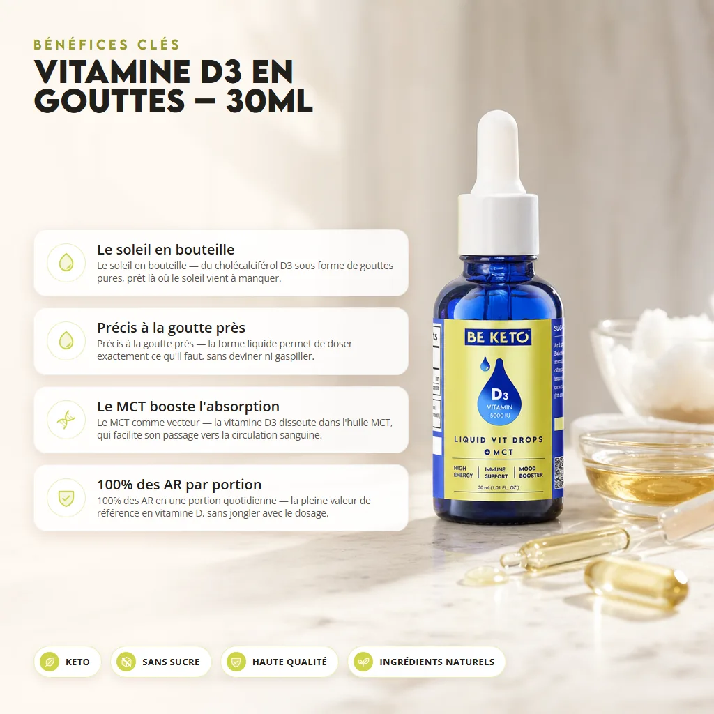 Vitamine D3 en Gouttes – 30ml