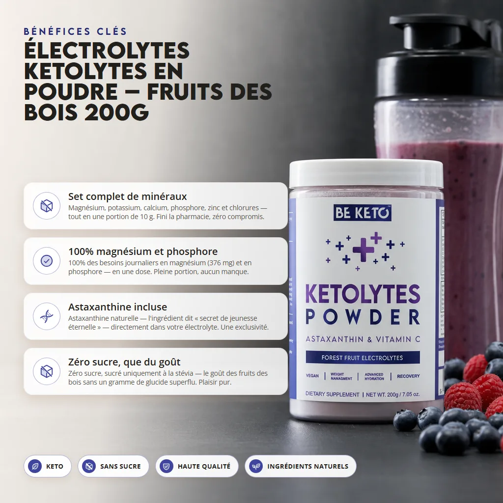 Poudre d’électrolytes Keto – Fruits des Bois 200g