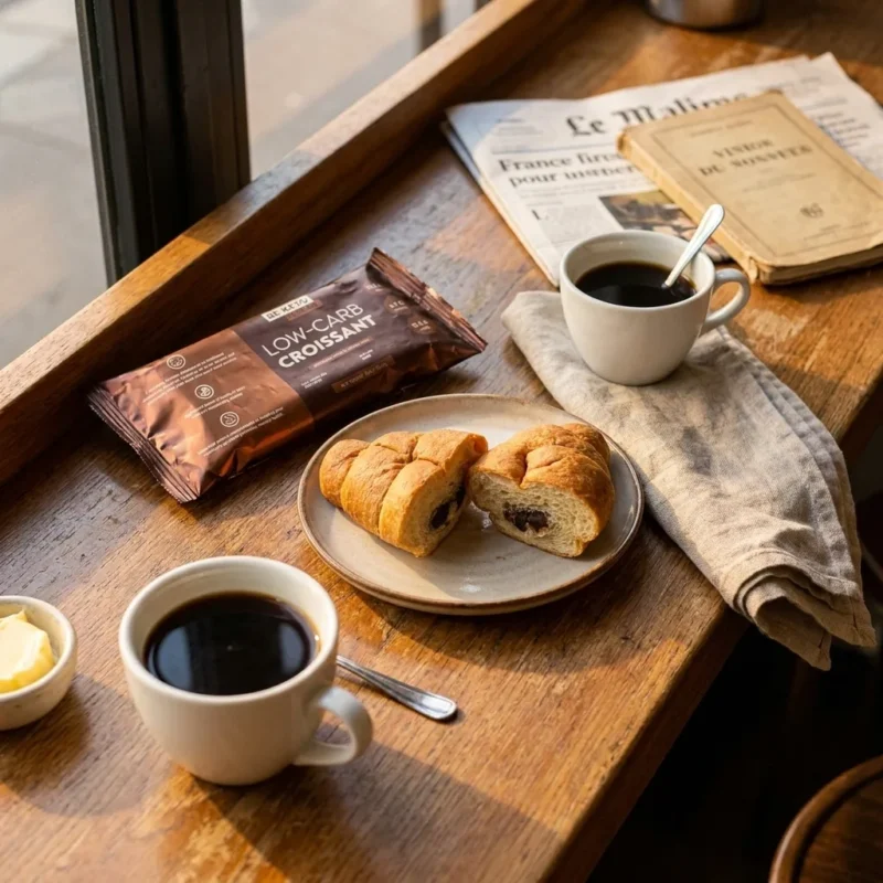 Croissant pauvre en glucides – fourré au chocolat 50g