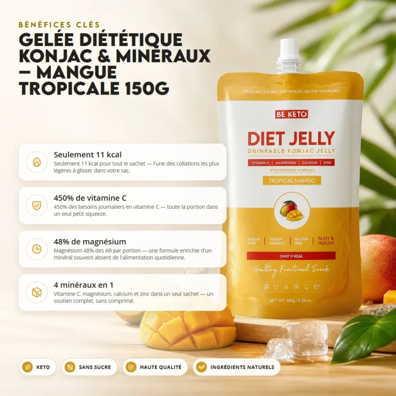 Gelée konjac & minéraux – mangue tropicale 150g