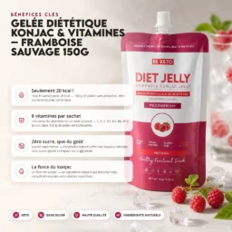 Gelée de konjac & vitamines – framboise sauvage 150g
