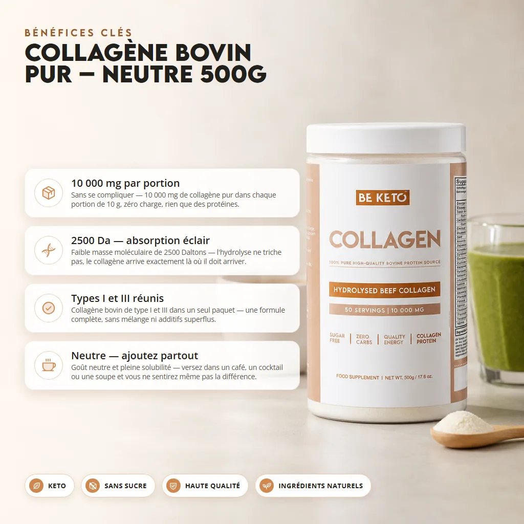 Collagène de bœuf pur – nature 500g